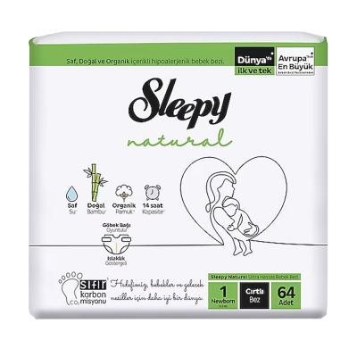 Sleepy Natural Ultra Hassas Bebek Bezi 1 64 Ad.