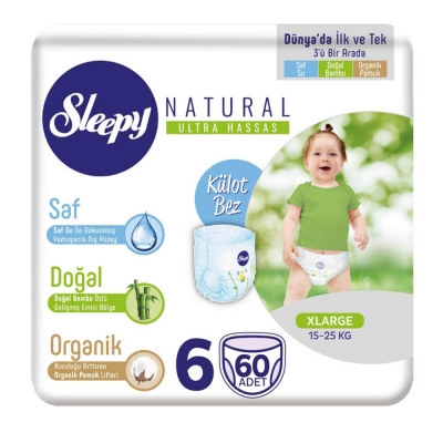 Sleepy Natural Ultra Hassas Bebek Bezi 6+ XL