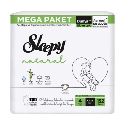 Sleepy Natural Ultra Hassas Cırtlı 4 Maxi 152 Ad